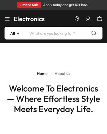 Torvex - Electronics About Page Template for Shopify | Ecombe