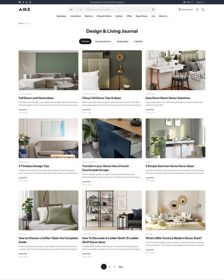 Aike - Home Blog Page Template for Shopify | Ecombe