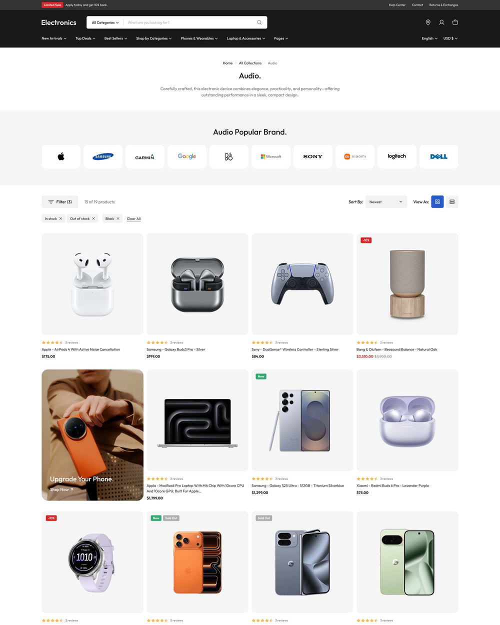 Kyvex - Electronics Collection Page Template for Shopify | Ecombe
