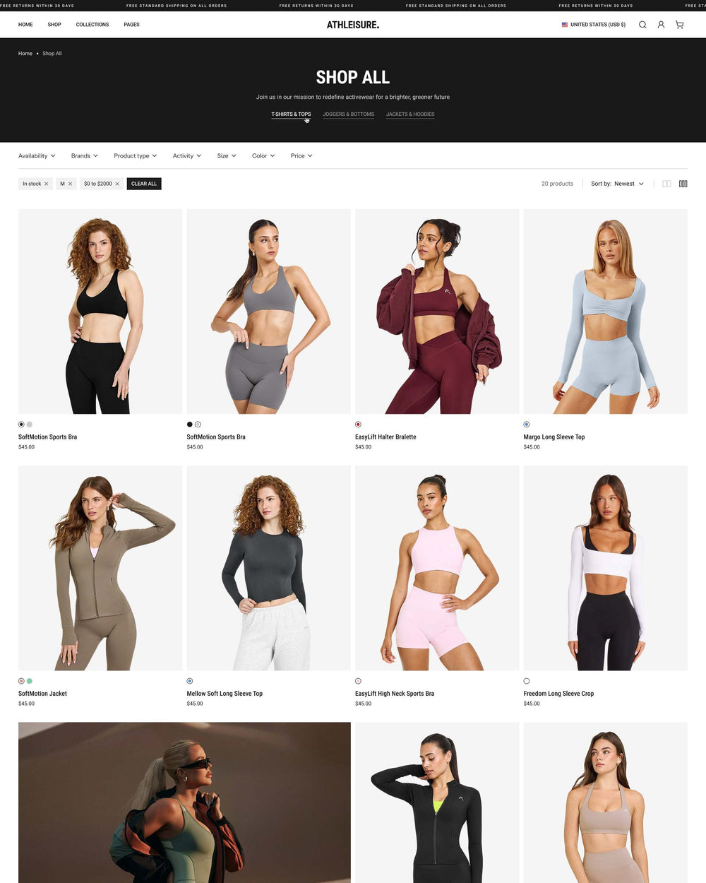 Kinetra - Clothing Collection Page Template for Shopify | Ecombe