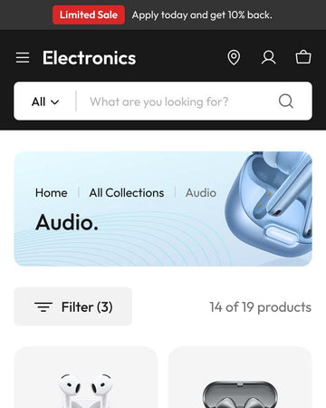 Torvex - Electronics Collection Page Template for Shopify | Ecombe