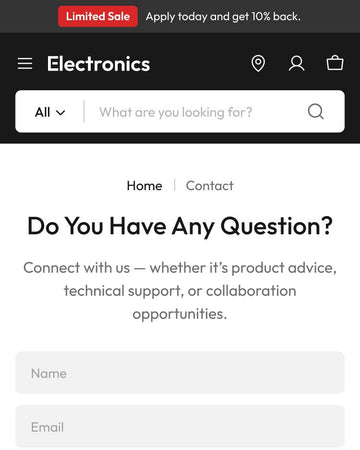 Torvex - Electronics Contact Page Template for Shopify | Ecombe