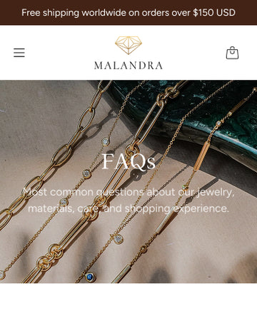 Malandra - Jewelry & Accessories FAQ Page Template for Shopify | Ecombe
