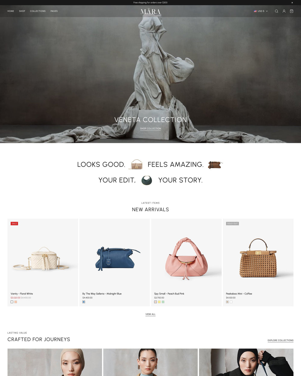Mara - Bags Homepage Template for Shopify | Ecombe