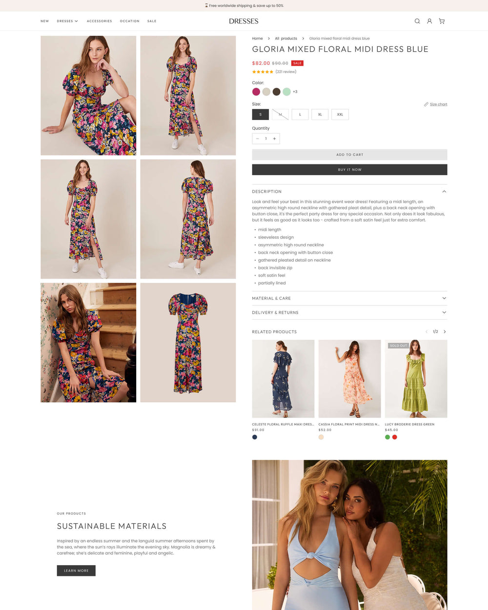 Claré - Clothing Product Page Template for Shopify | Ecombe