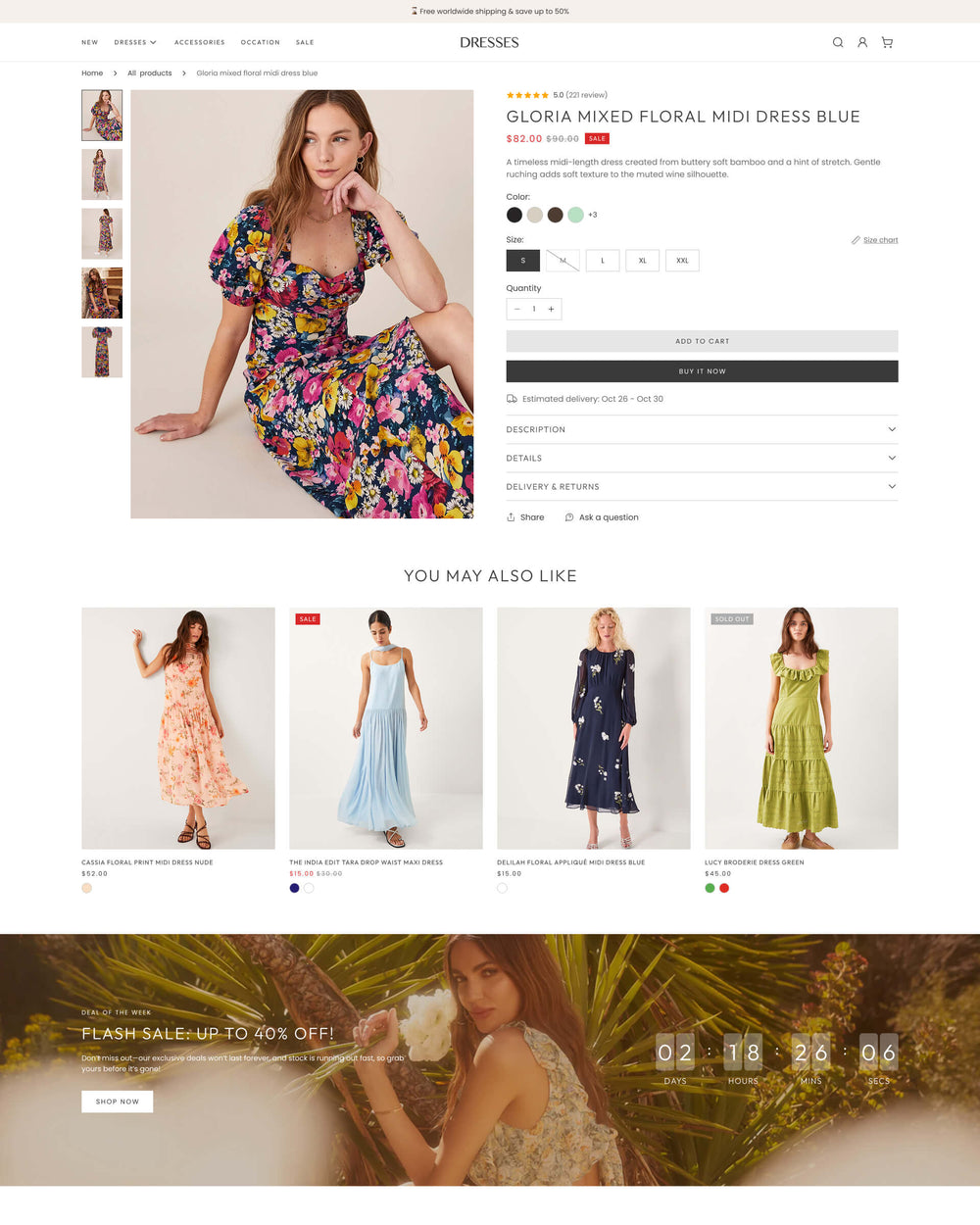 Novaire - Clothing Product Page Template for Shopify | Ecombe