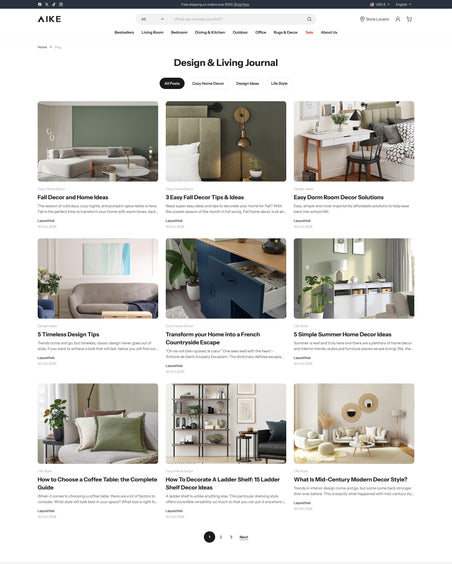 Aike - Home Blog Page Template for Shopify | Ecombe