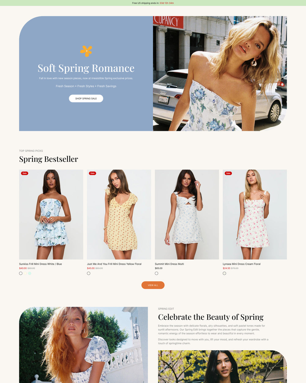Blosséa - Clothing Landing Page Template for Shopify | Ecombe