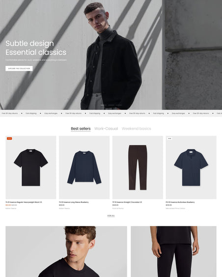 Essen - Clothing Homepage Template for Shopify | Ecombe