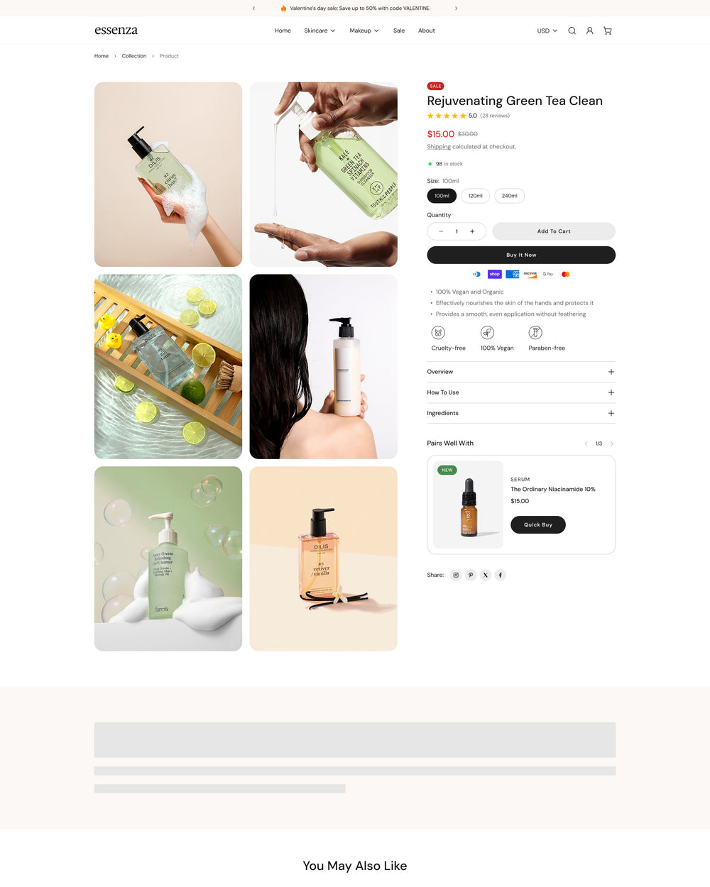 Essenza - Beauty Product Page Template for Shopify | Ecombe