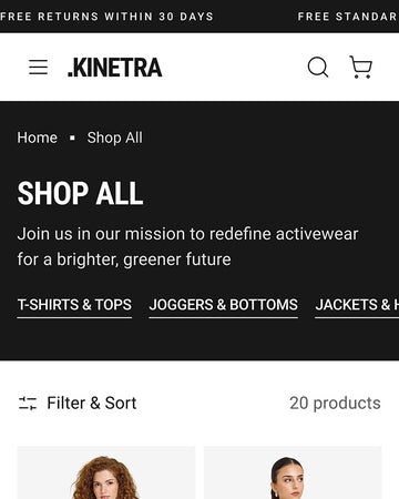 Kinetra - Clothing Collection Page Template for Shopify | Ecombe