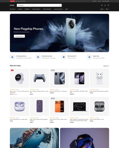 Kyvex - Electronics Homepage Template for Shopify | Ecombe