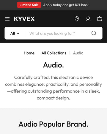 Kyvex - Electronics Collection Page Template for Shopify | Ecombe