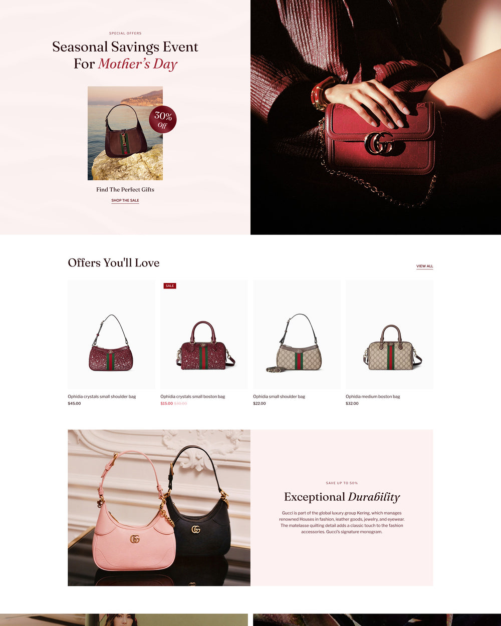 Lavish - Bags Landing Page Template for Shopify | Ecombe