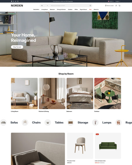 Norden - Home Homepage Template for Shopify | Ecombe