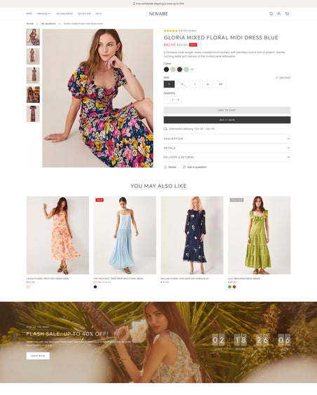 Novaire - Clothing Product Page Template for Shopify | Ecombe