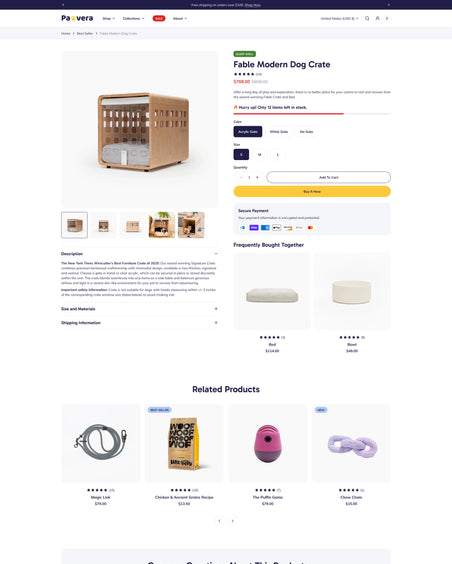 Pawvera - Pets Product Page Template for Shopify | Ecombe