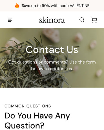 Skinora - Beauty Contact Page Template for Shopify | Ecombe