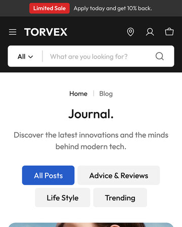 Torvex - Electronics Blog Page Template for Shopify | Ecombe
