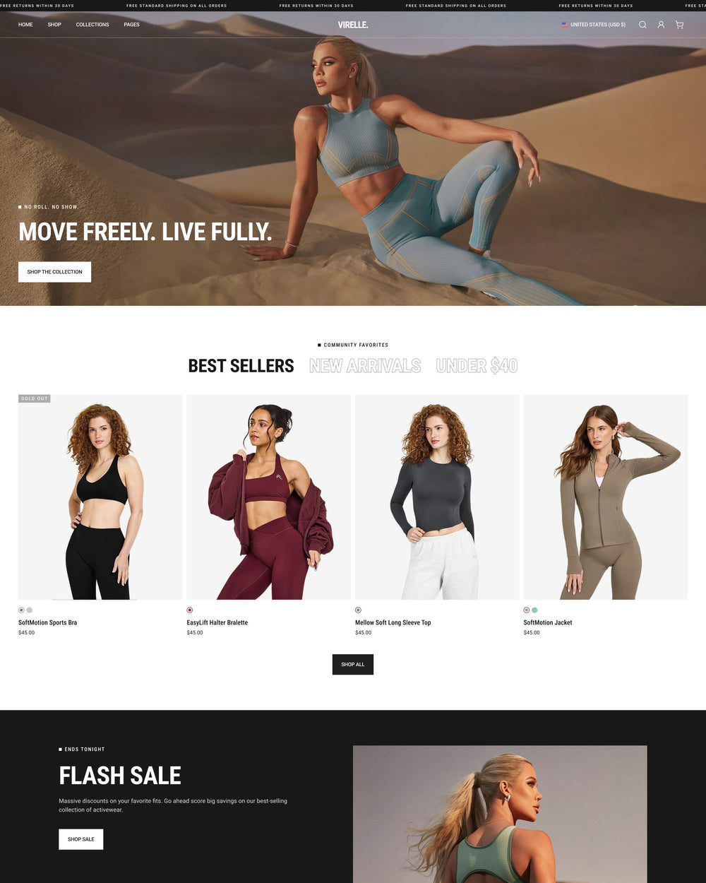 Virelle - Clothing Homepage Template for Shopify | Ecombe