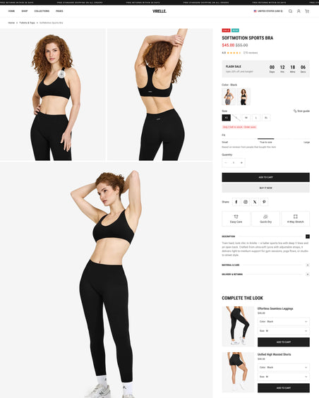 Virelle - Clothing Product Page Template for Shopify | Ecombe