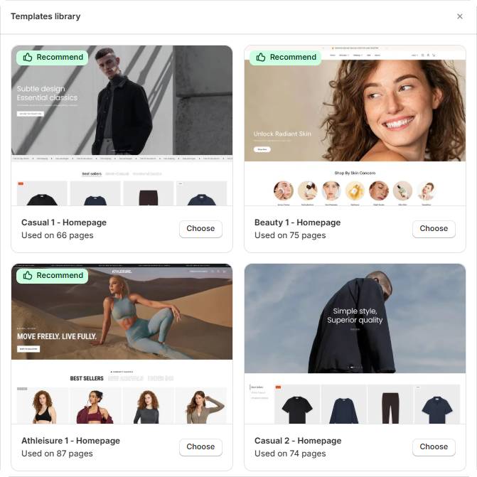 Select your perfect template